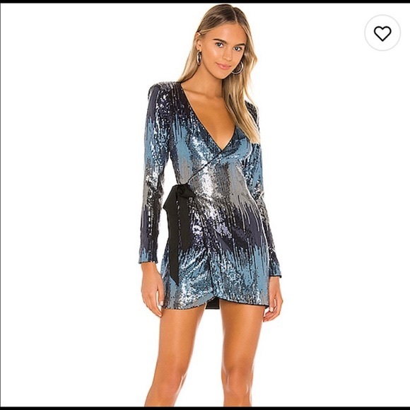 blue magda butrym dress LARETAGGIO BRACCIANO BLUE SEQUIN MINI DRESS main image 0